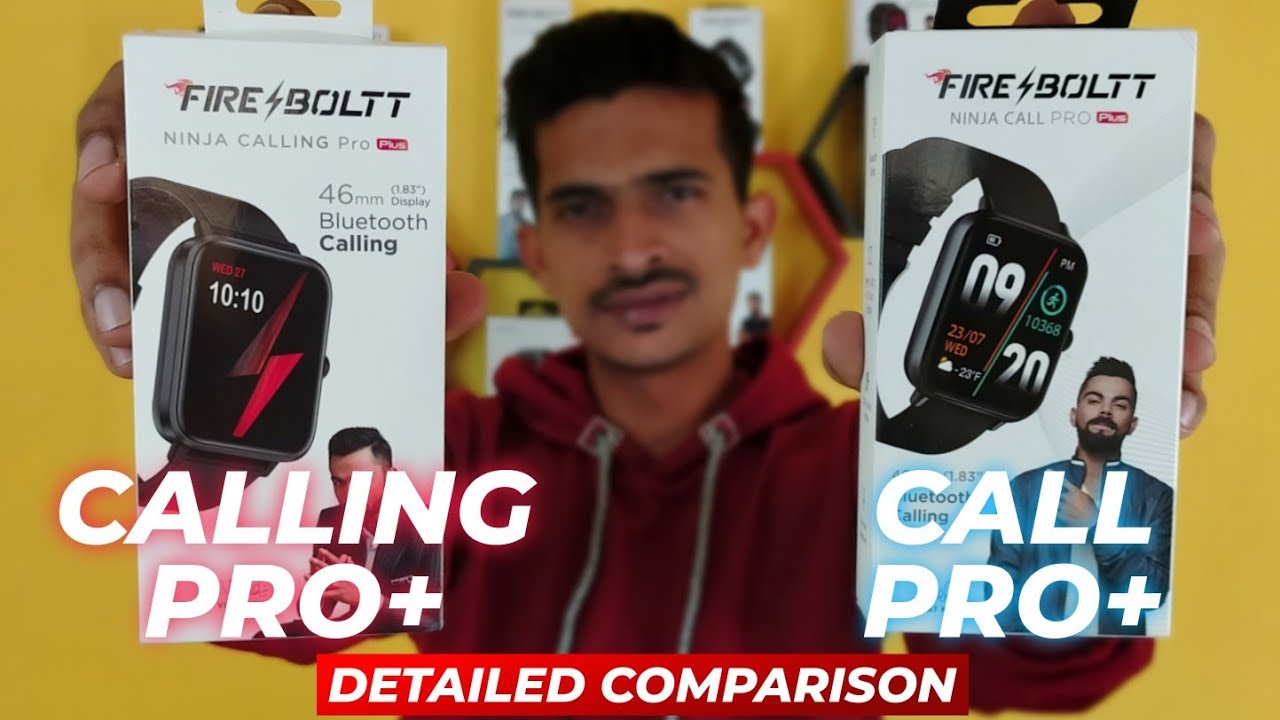 Fire Boltt Ninja Calling Pro Plus Vs Call Pro + 🔥Full Comparison⚡ fire boltt ninja calling pro plus