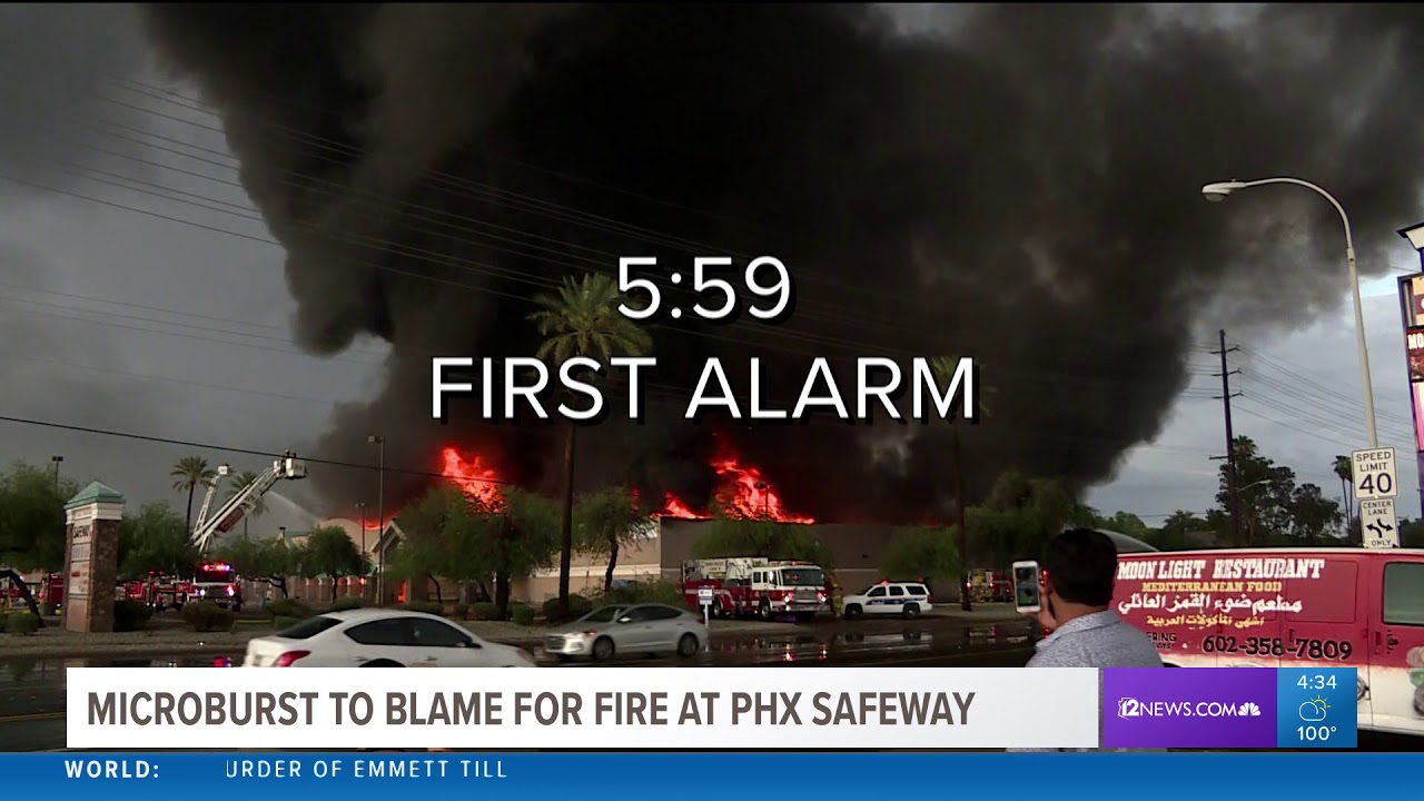 Timeline of events that led to a 3-alarm fire at north Phoenix Safeway