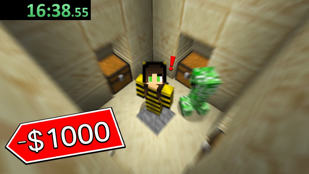 my first minecraft speed run went like this..