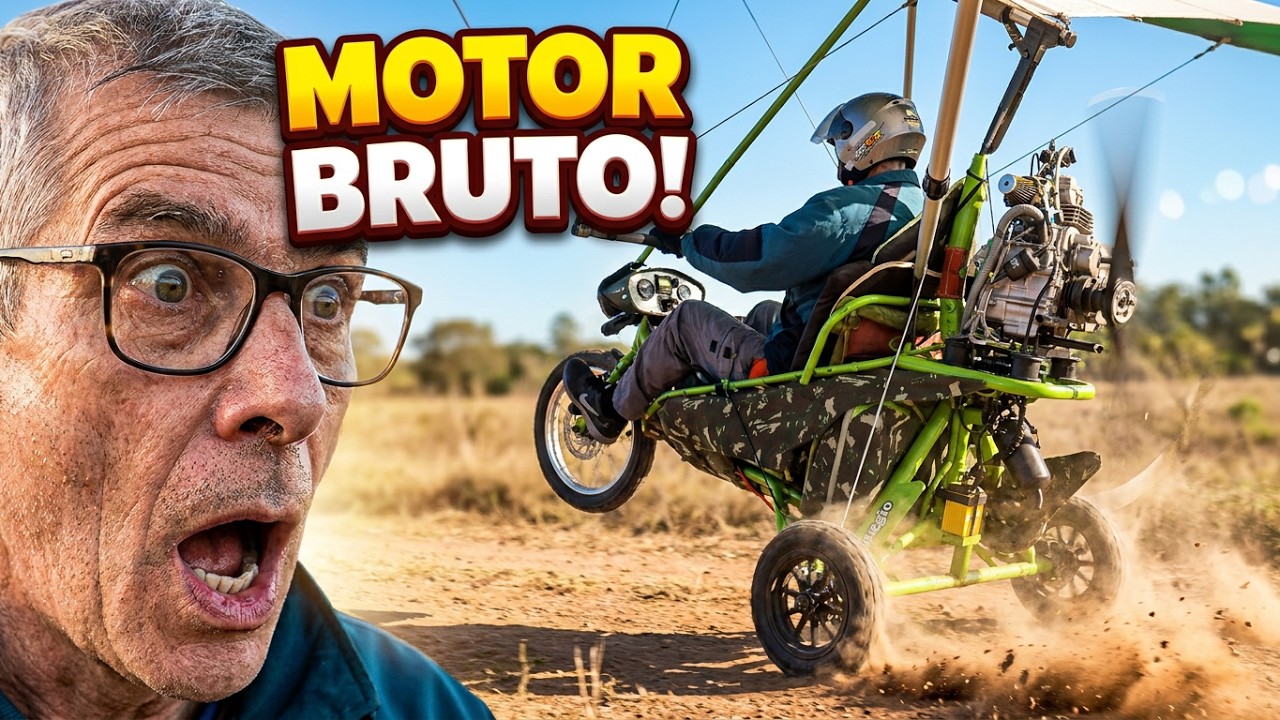 MINI TRIKE 250cc VOOU FORA DA PISTA! 😳 Motor Twister 250 &eacute; BRUTO!