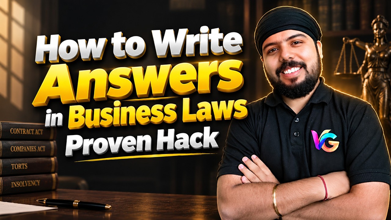 How to Write Perfect Answers in Business Laws? | CA Foundation Sep 2026 | Proven Hack ☠️