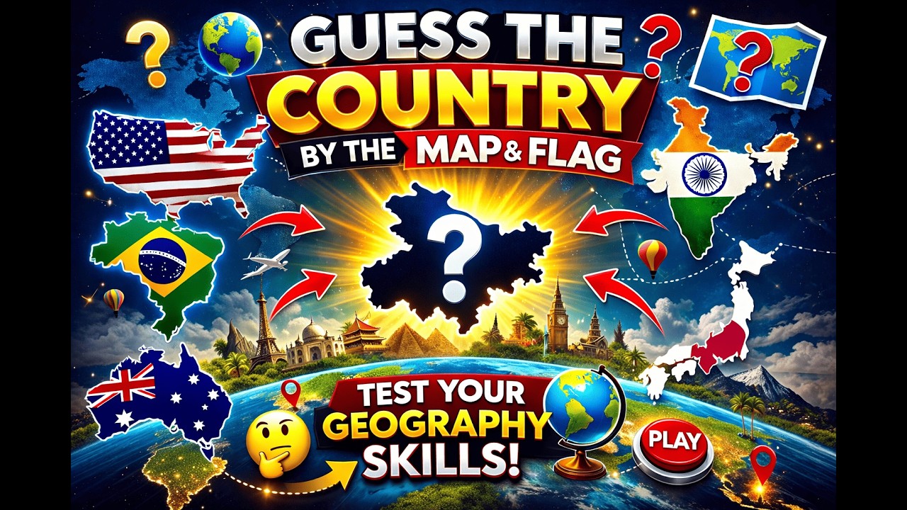 Guess the Country by the Map and Flag! 🌍🗺️🏳️| Test Your Geography Skills!