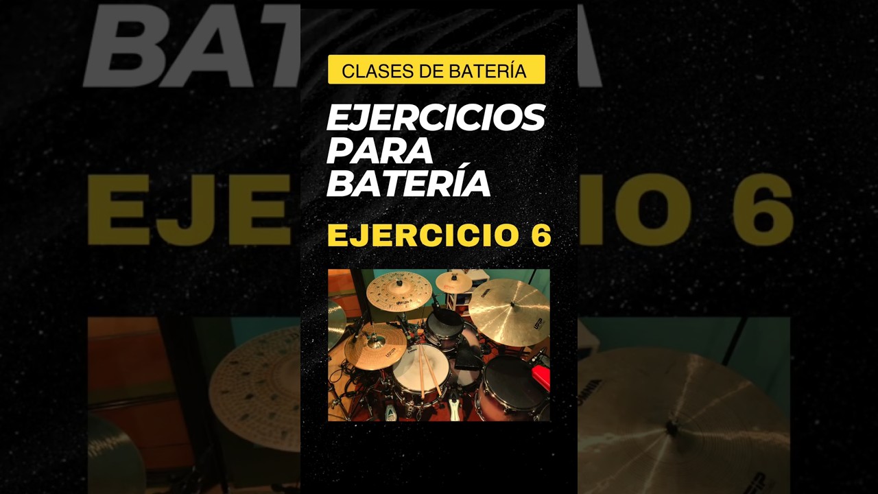 Ejercicio para Bater&iacute;a # 6 #clases #clasesdebateria #drums #drummer #drumlessons #baterista #bateria