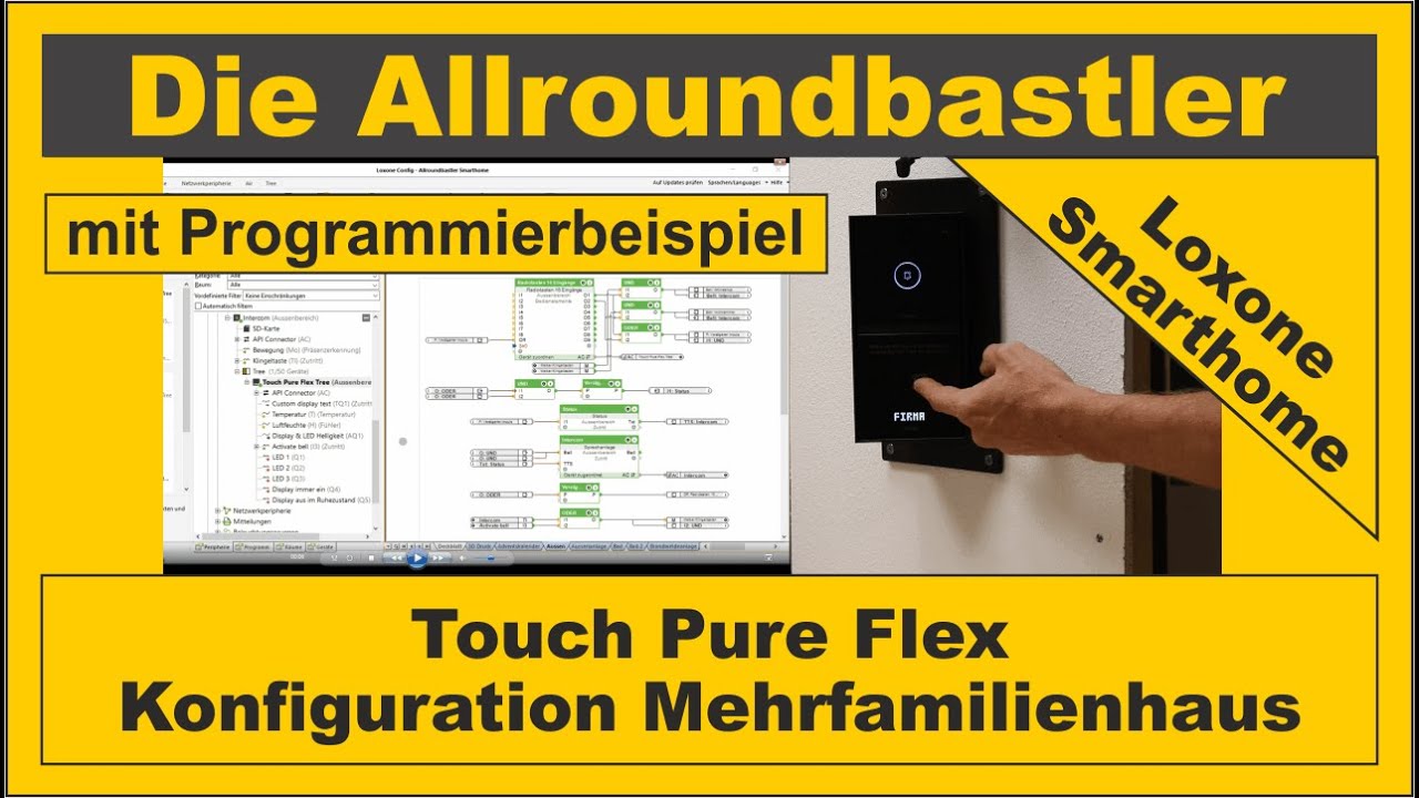 Loxone Touch Pure Flex - Konfiguration für ein Mehrfamilienhaus