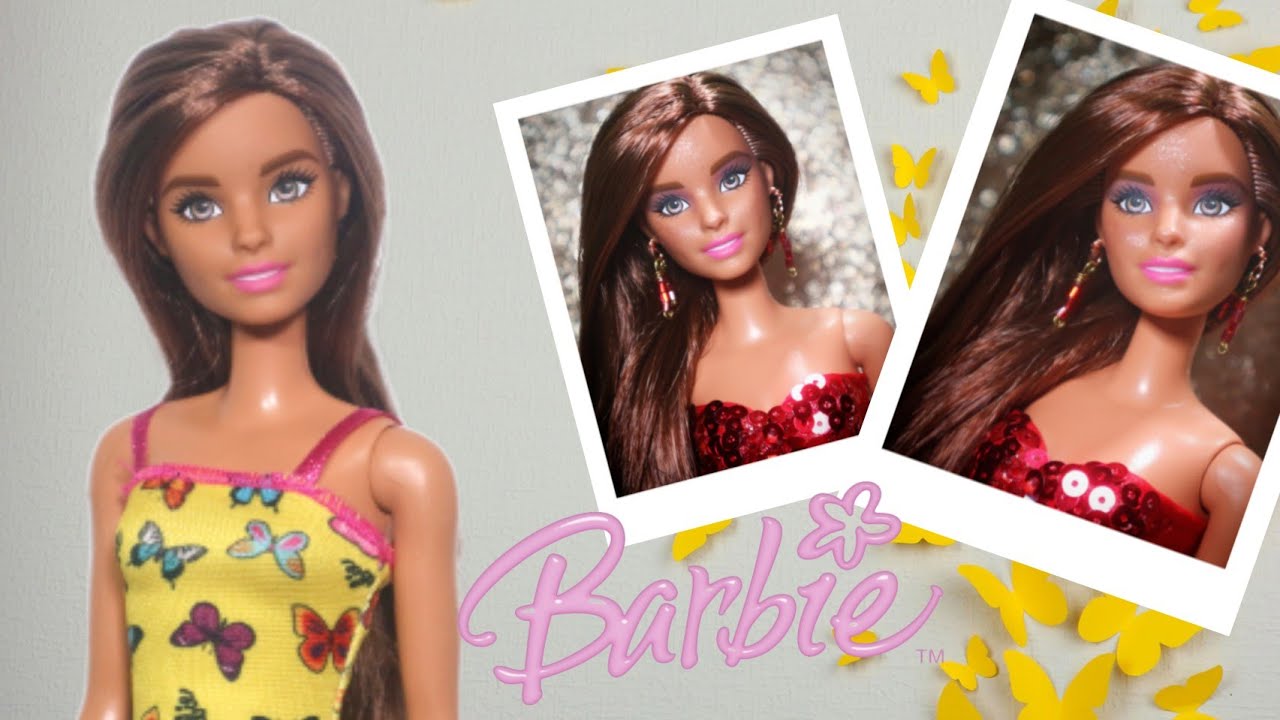 [ENG Sub] UNBOXING Barbie Basic Doll Yellow Butterfly | Barbie Review & Makeover