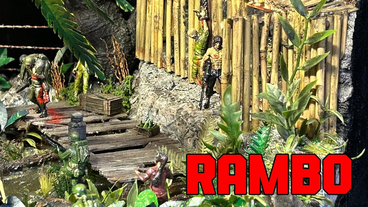 Unveiling Sylvester Stallone's Epic Rambo 2 Vietnam Diorama #sly #diy #miniatures