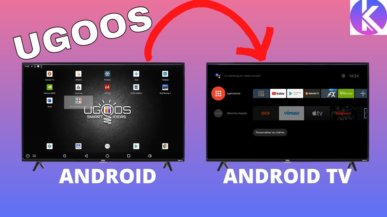 Passer sa box Android UGOOS à ANDROID TV en 1 clic