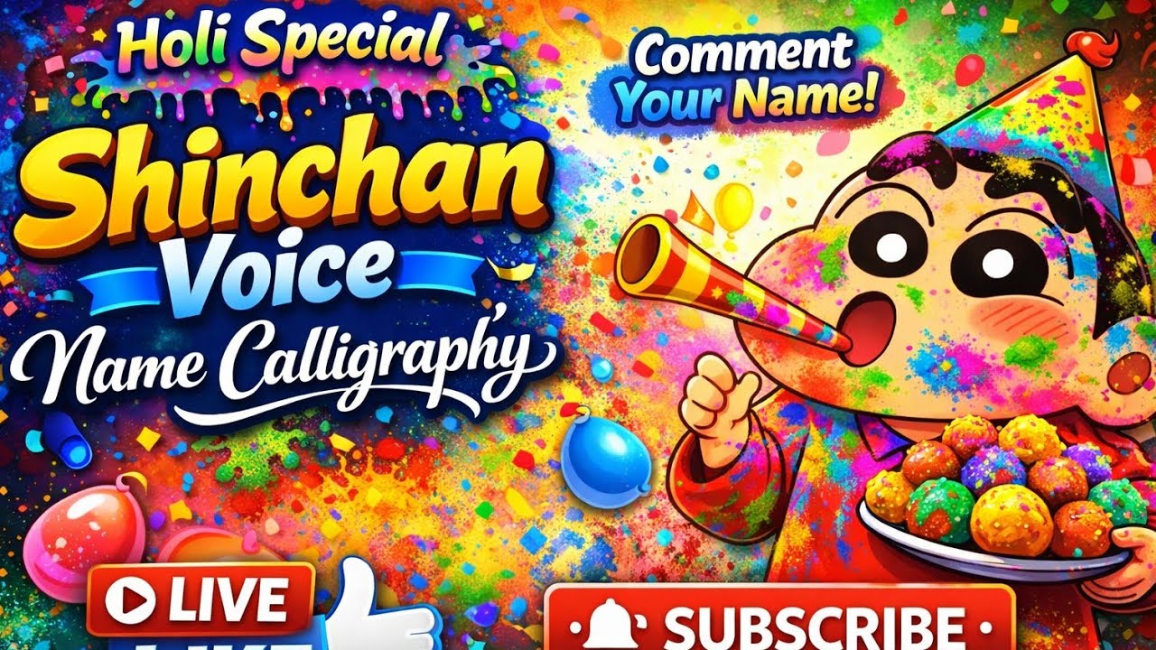Happy Holi sabko Comment kro Jaldi Apna Naam Shinchan Likega😜😁🥰