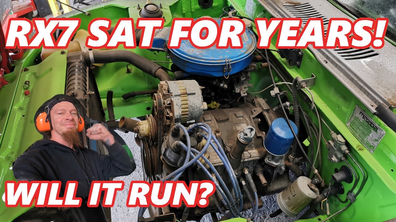 Will it run? RX7 Barn find sitting for years might have a good 12A rotary!