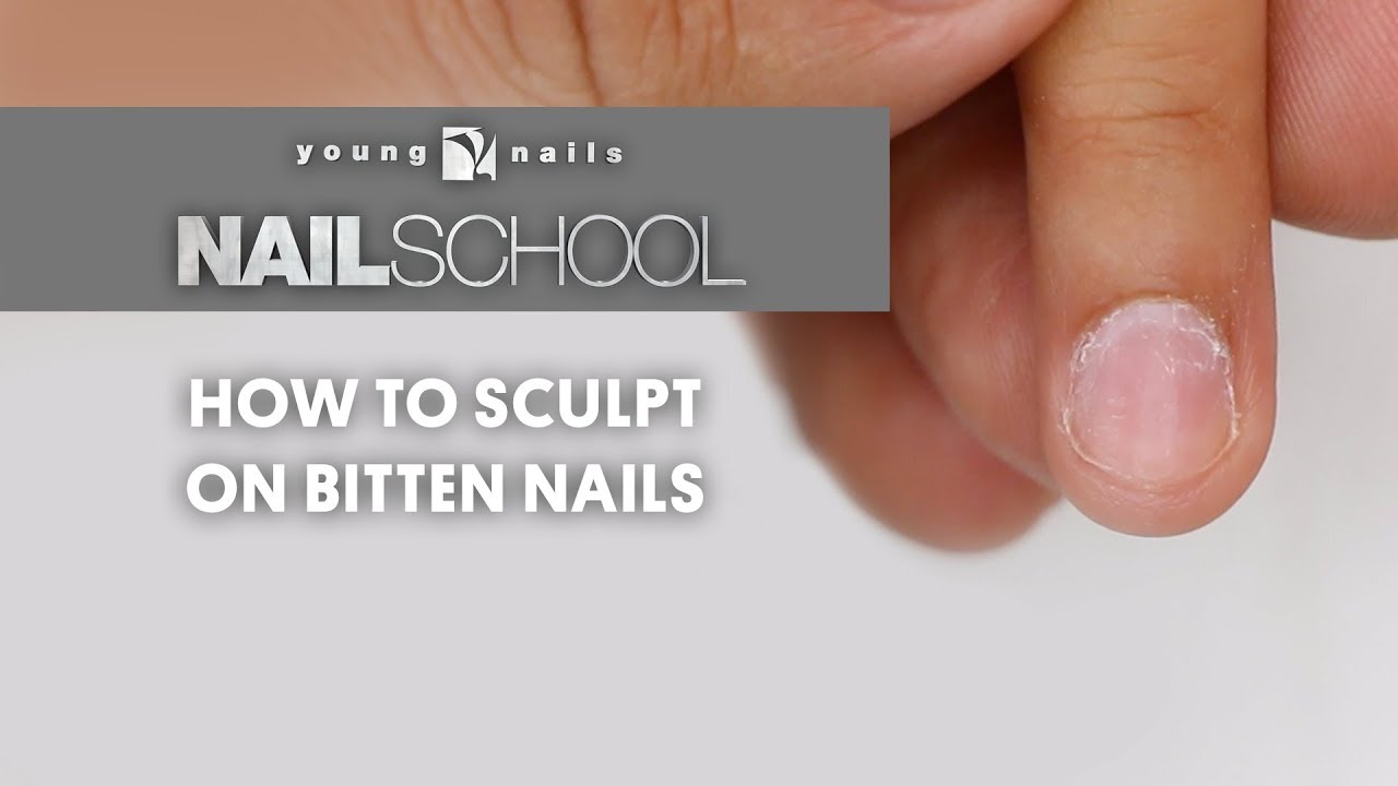 YN NAIL SCHOOL - HOW TO SCULPT ON BITTEN NAILS