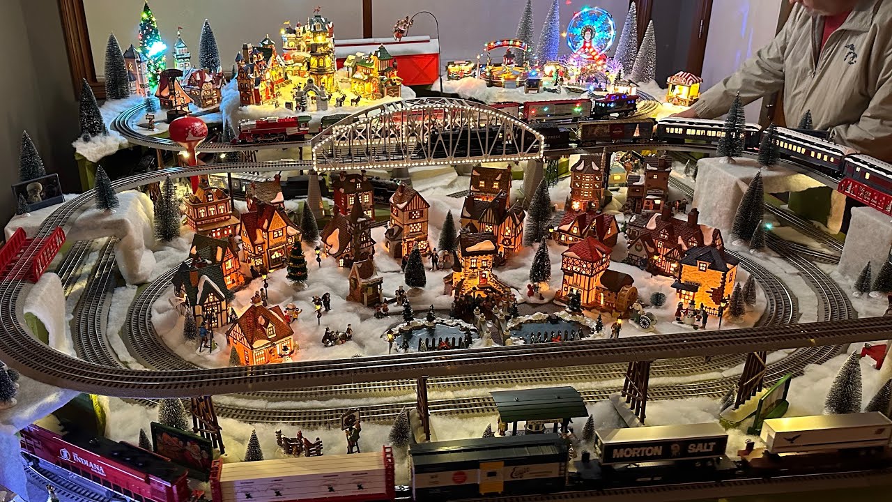 Christmas Train Layout 2023 Lionel, Railking MTH, Department 56, Lemax