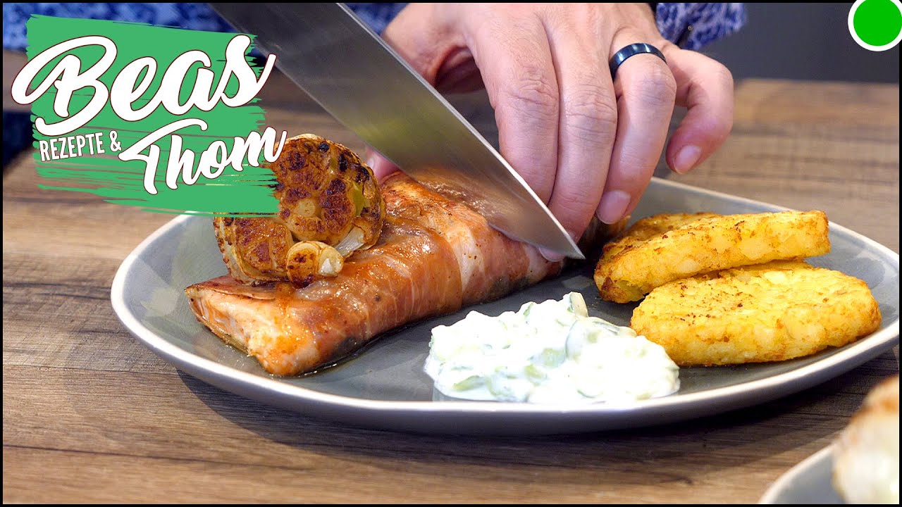 Lachsfilet Saltimbocca Art - Lachs im Schinkenmantel