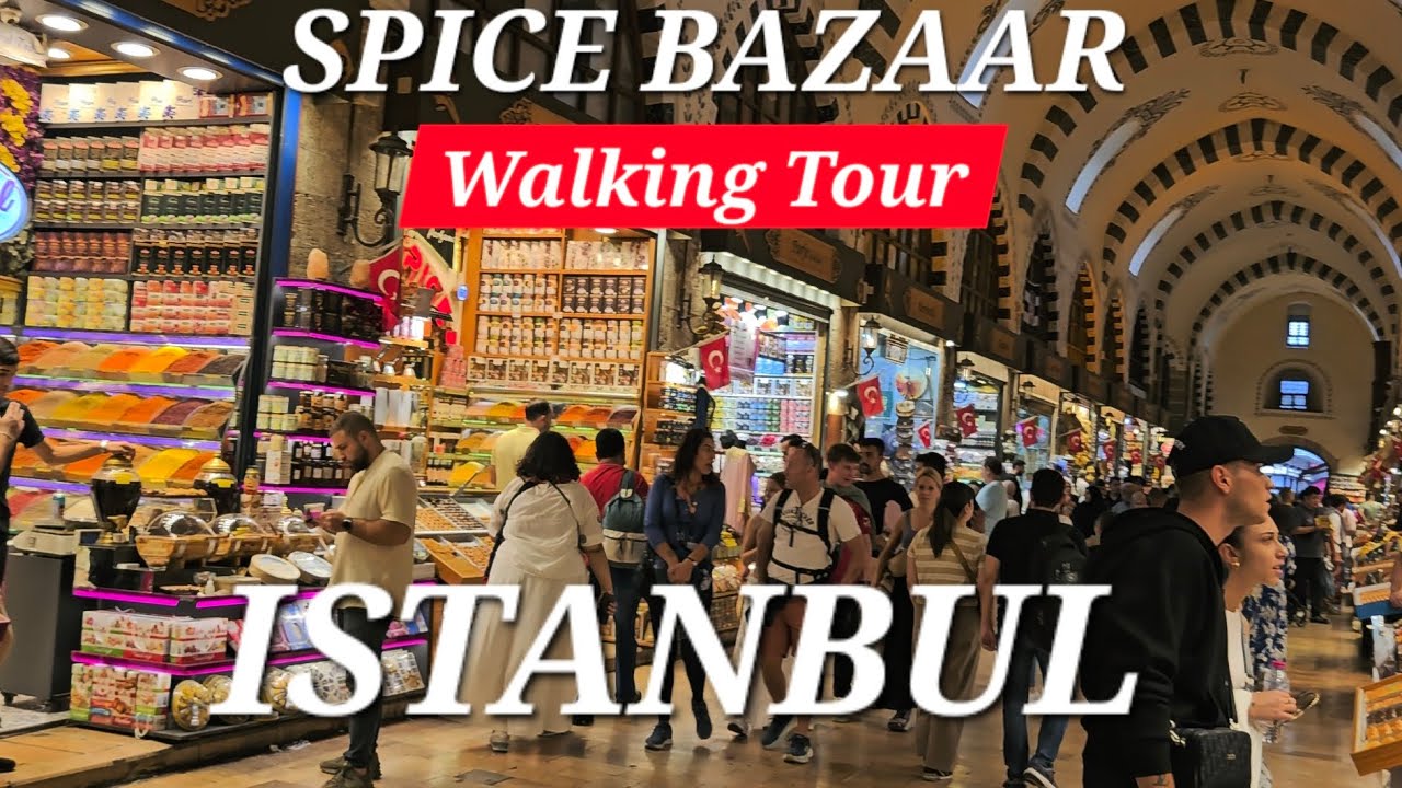 ISTANBUL, TÜRKIYE 🇹🇷. The Egyptian Spice Bazaar 4K Walking tour