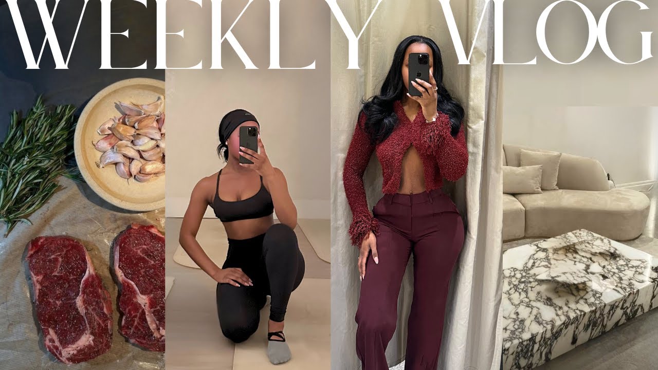 weekly vlog! please don't judge me + 7AM pilates + cooking + new home decor + surprise party & more