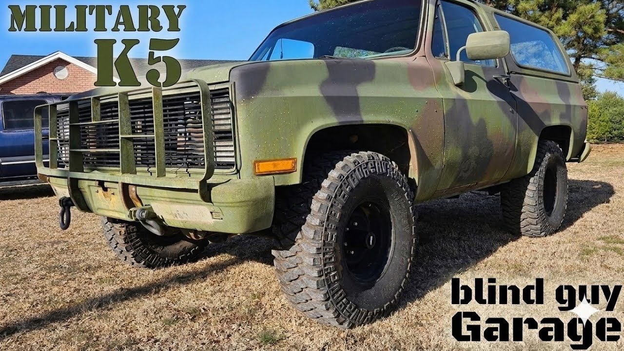 1985 question mark military K5 Blazer!! Diesel auto blind guy garage
