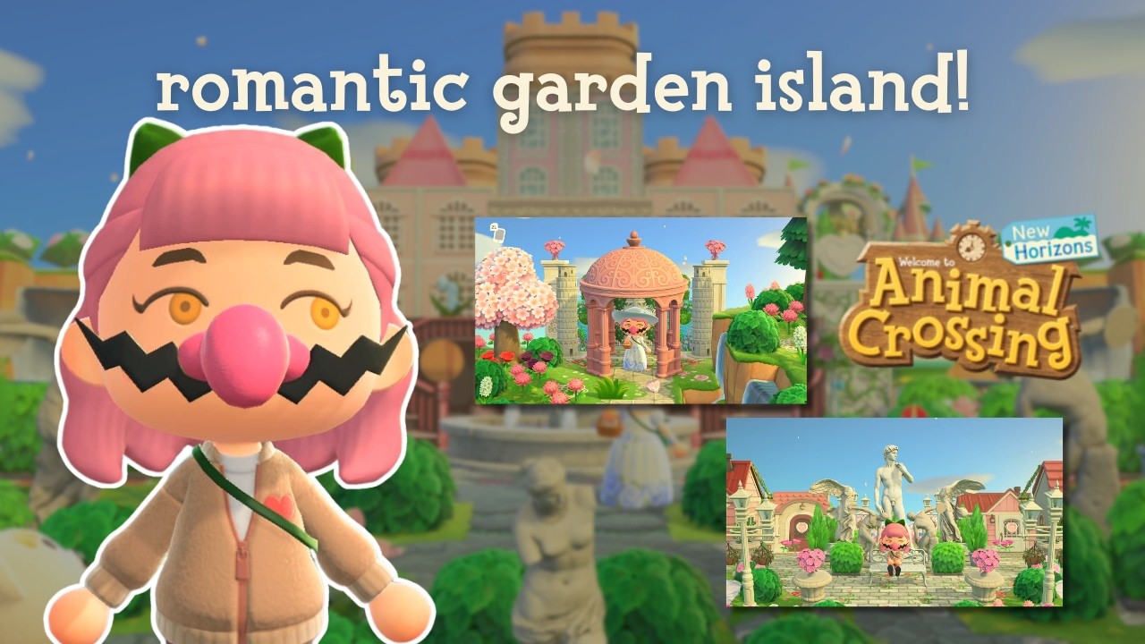 A ROMANTIC GARDEN ISLAND FOR VALENTINE'S DAY | Animal Crossing New Horizons Inspiration Tour!