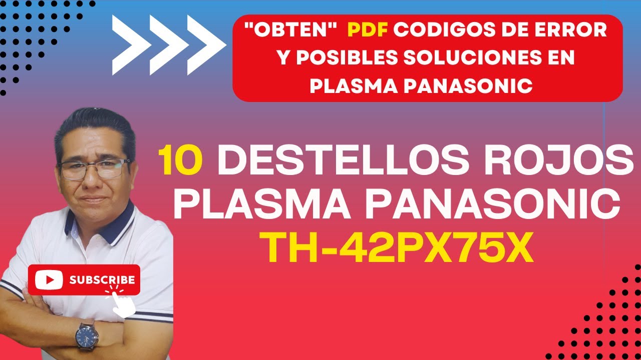 10 destellos rojos Plasma Panasonic TH-42PX75X