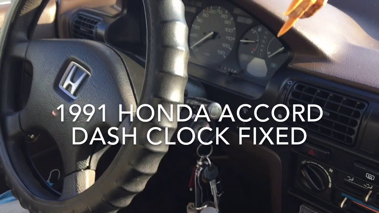 Honda Accord CB7 1991 dash board clock fix