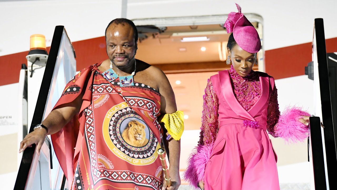 Kagame Inauguration: King Mswati of Eswatini arrives in style accompanied by Inkhosikati LaMashwama