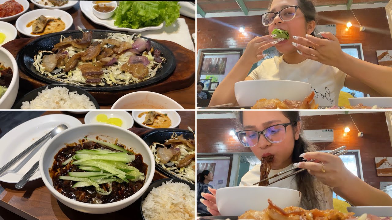 Eating samgyeoplsal in Bangalore 🍚🥢 Himalayan Korean Restaurant Koramangala #foodvlog 