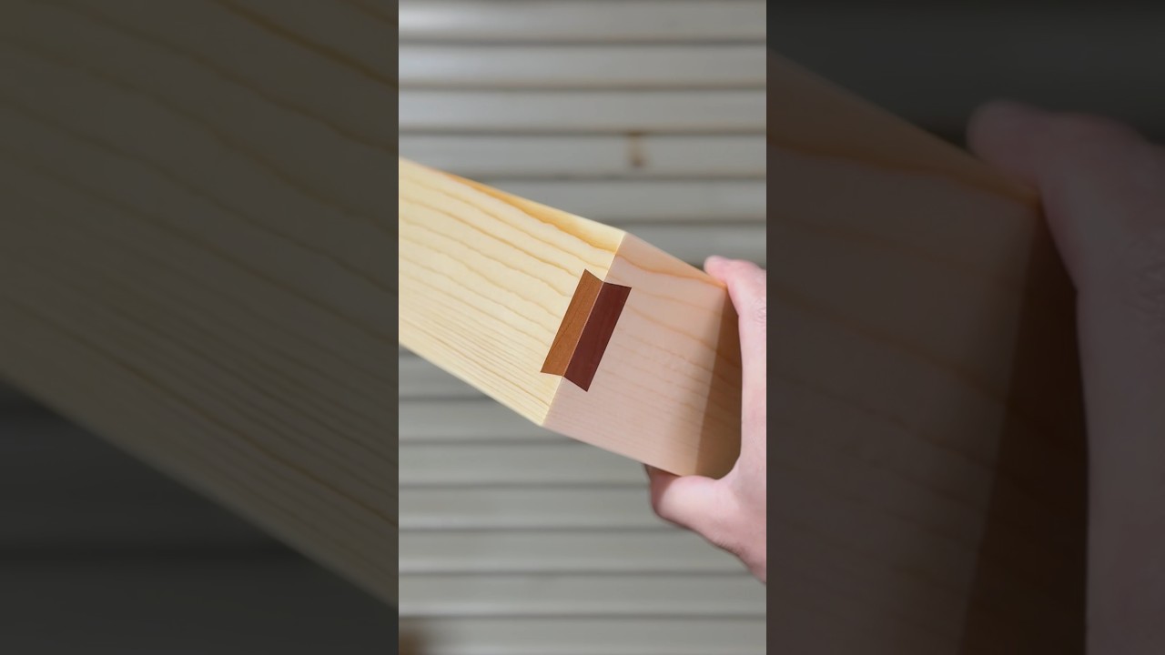 I made a miter joint with a wide dovetailed key. #shorts