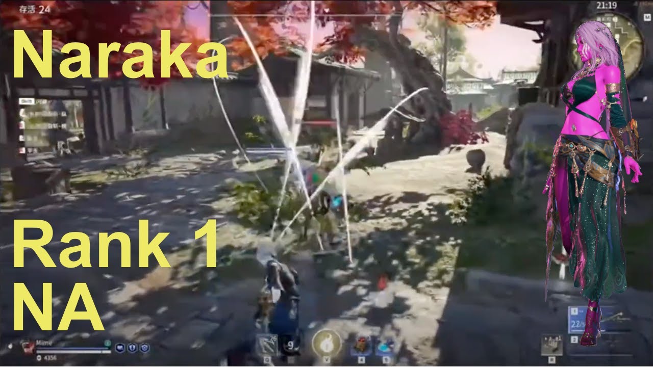 Naraka NA Rank 1 MIME plays on CN server enduring high ping | Naraka Bladepoint