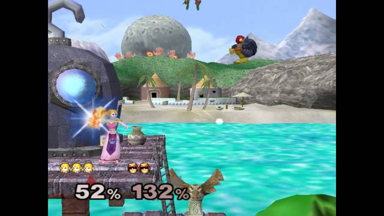 Super Smash Brothers Melee - Zelda vs. Lv9 Captain Falcon
