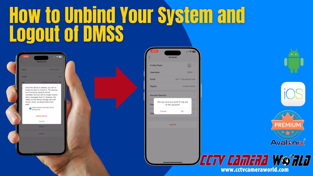 How to Unbind Your System and Logout of DMSS