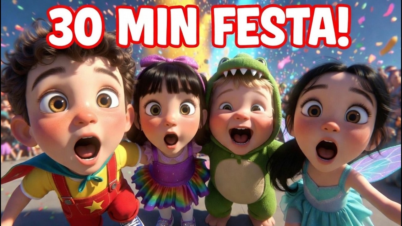 Carnevale per Bambini 🎉 30 MINUTI di Festa Non Stop! Canzoni e Balli Divertenti