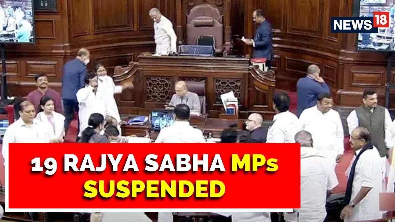 Parliament Showdown Explodes, 19 Rajya Sabha MPs Suspended Amid Opposition Protests | English News