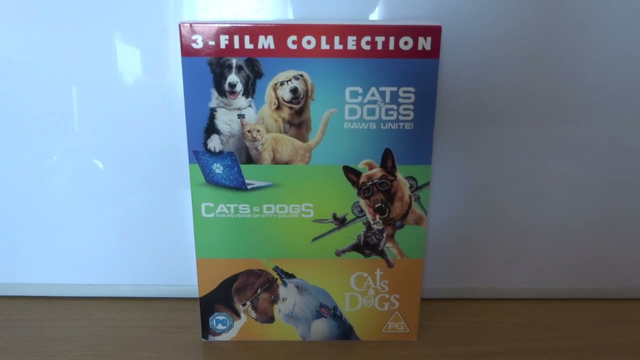 Распаковка DVD-диска «Кошки и собаки 1-3» (Великобритания)