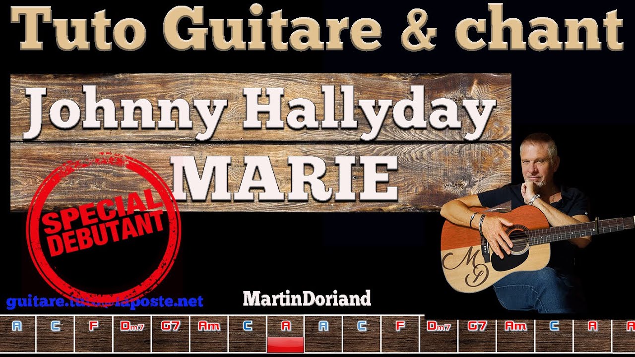 Tuto guitare chant Johnny Hallyday débutants inters Marie