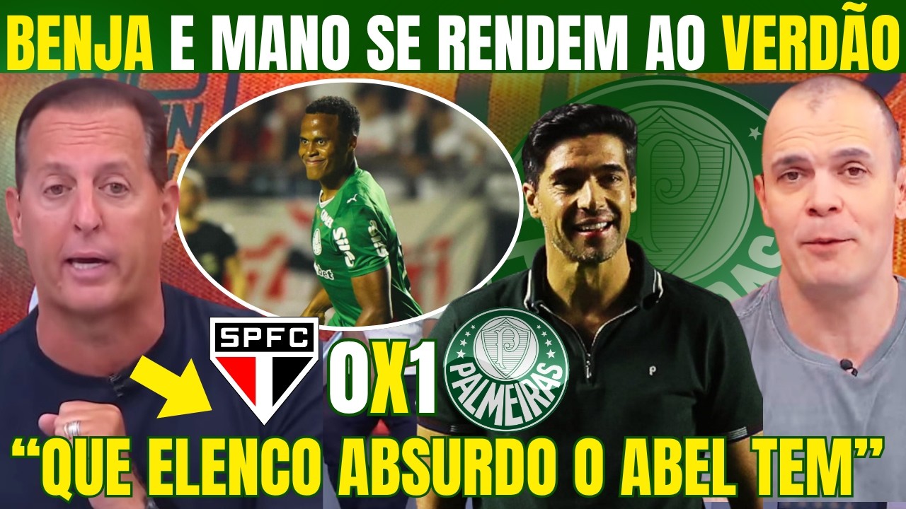 BENJA E MANO SE RENDEM A VIT&Oacute;RIA DO PALMEIRAS CONTRA O S&Atilde;O PAULO! VERD&Atilde;O L&Iacute;DER DO BRASILEIRO!