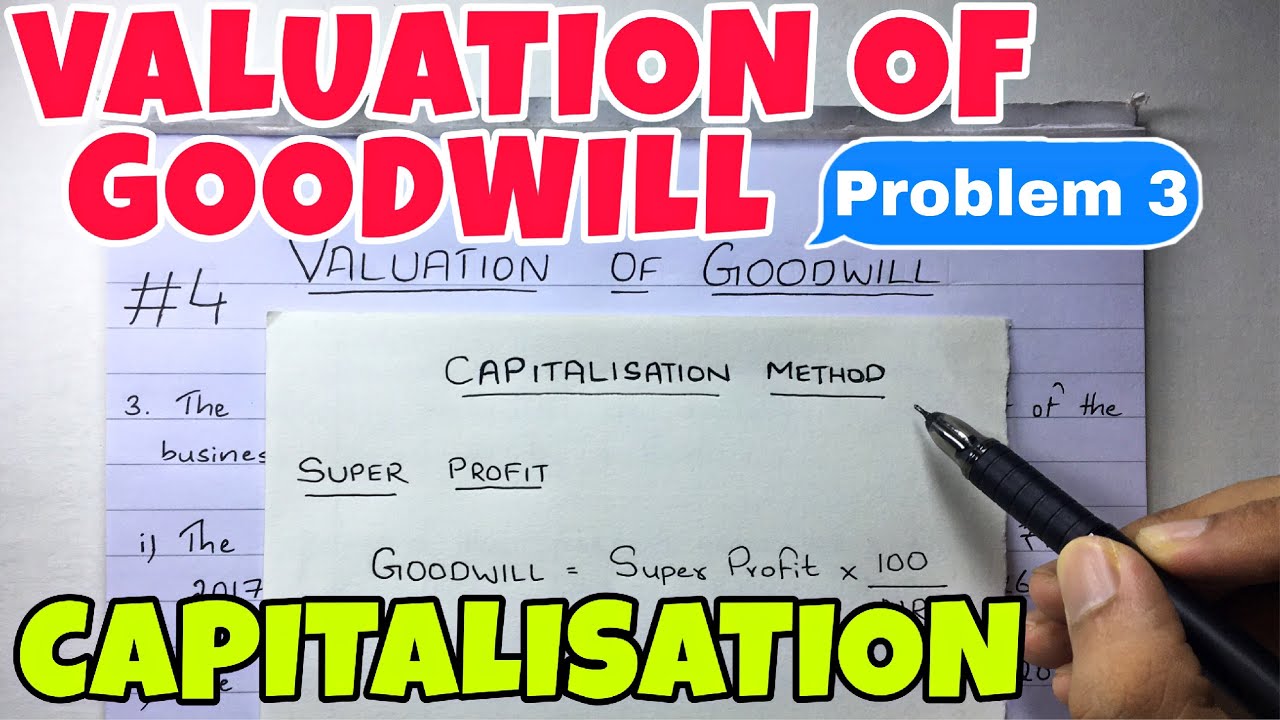 #4 Valuation of Goodwill - Capitalisation Problem -By Saheb Academy ~ B.COM / BBA / CMA