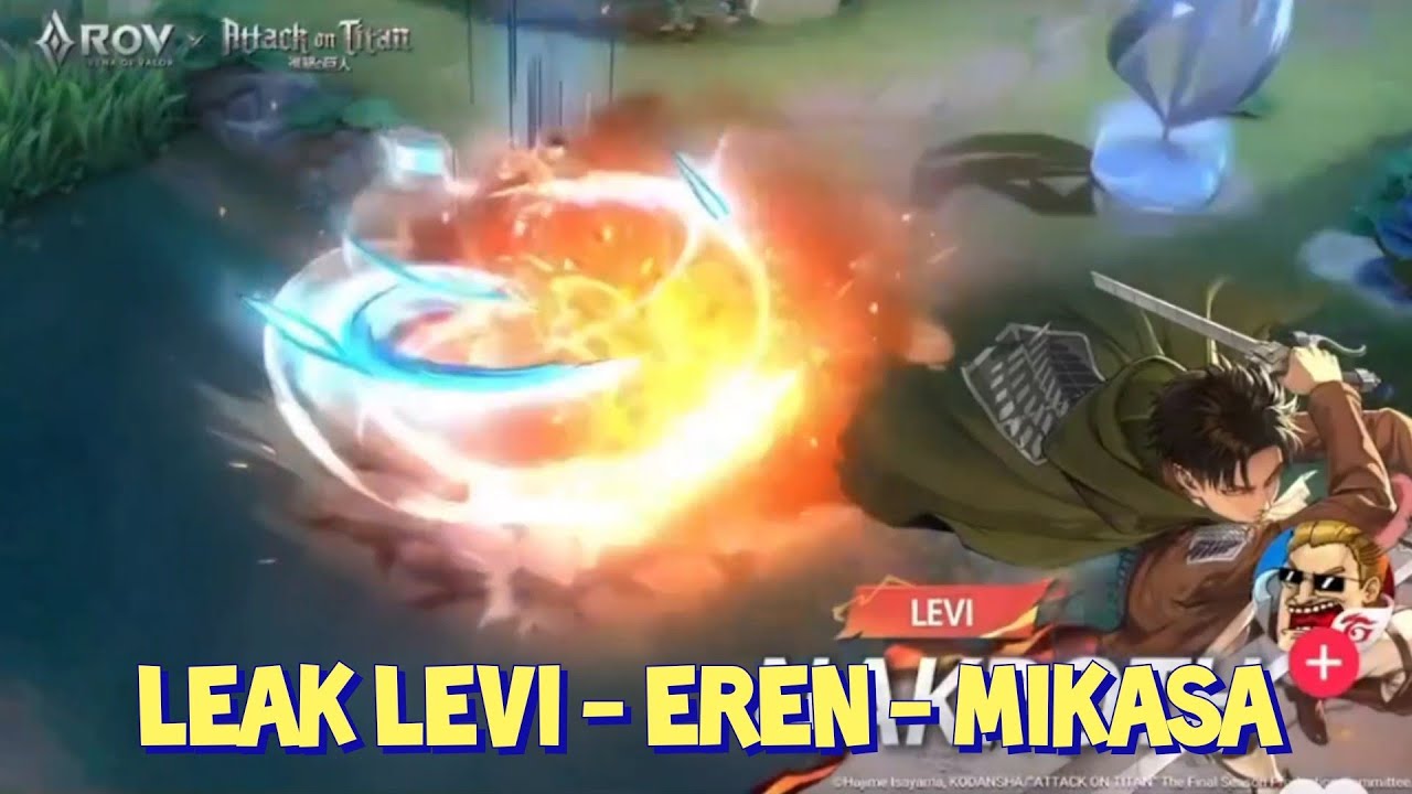 LEAK LEVI - EREN - MIKASA AOV x ATTACK ON TITAN | HONOR OF KINGS