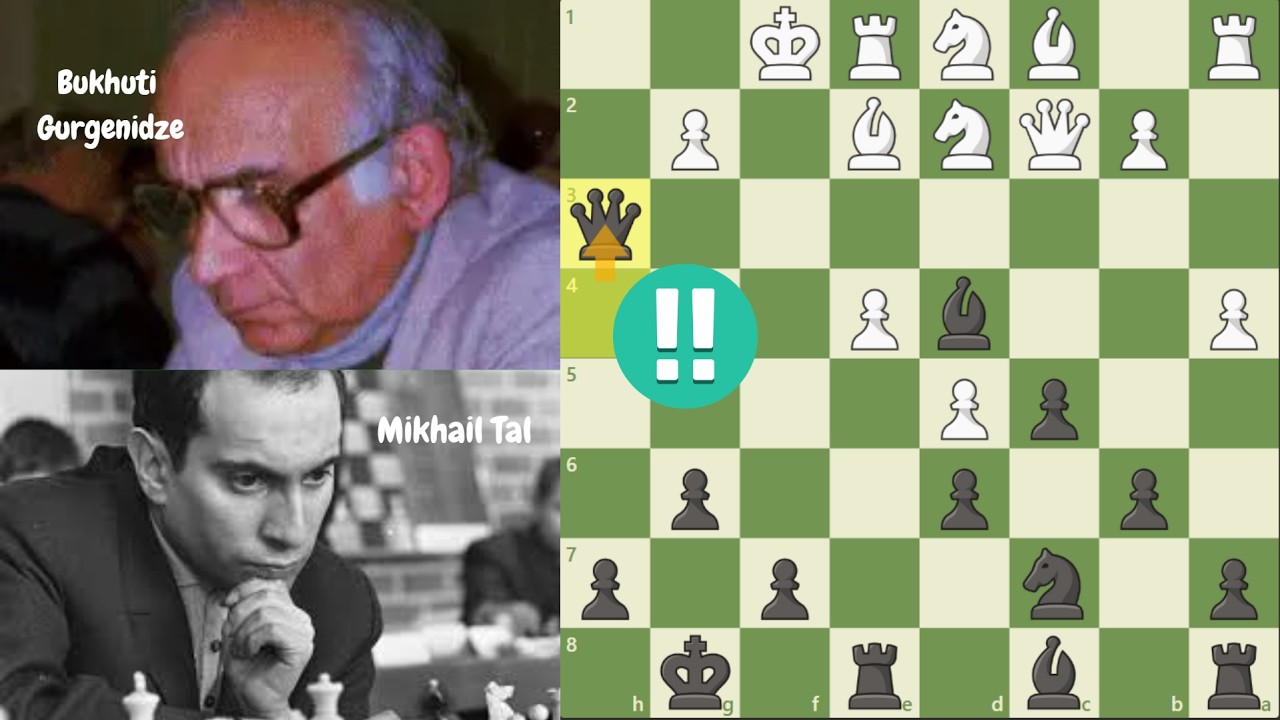 Uma aula de ataque no xadrez!! - Mikhail Tal vs Bukhuti Gurgenidze