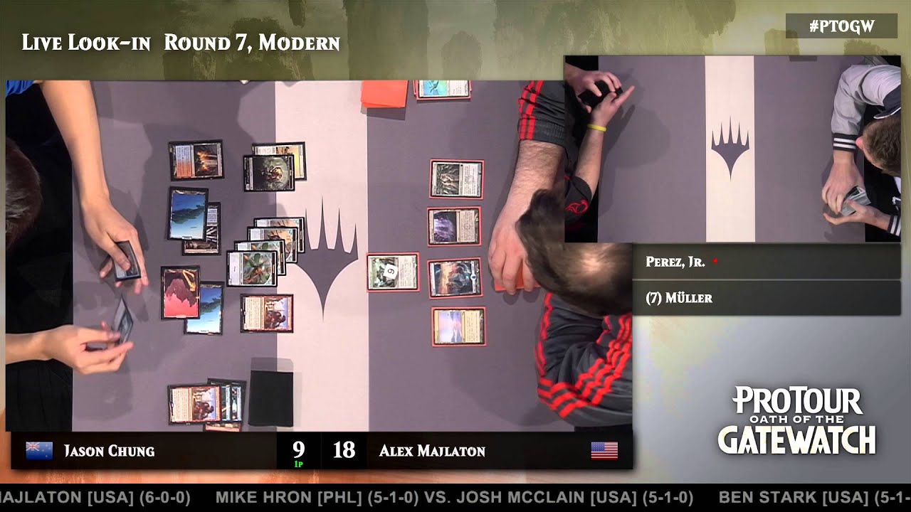 Pro Tour Oath of the Gatewatch Round 7 (Modern): Raymond Perez, Jr. vs. Martin Muller