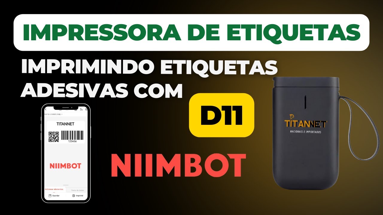 ETIQUETADORA D11 NIIMBOT | Passo a Passo como IMPRIMIR ETIQUETAS ADESIVAS