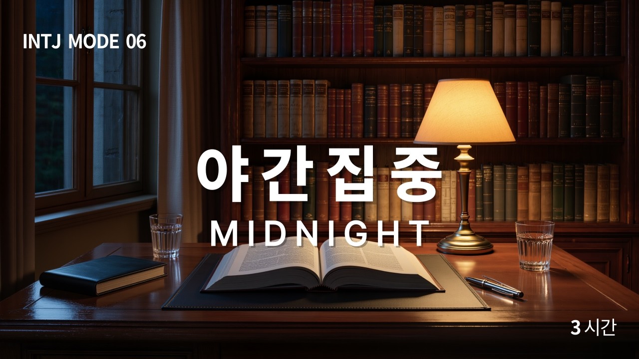 INTJ MODE 06 | 야간집중 MIDNIGHT | Night Study Ambient Focus Sound 3 Hours