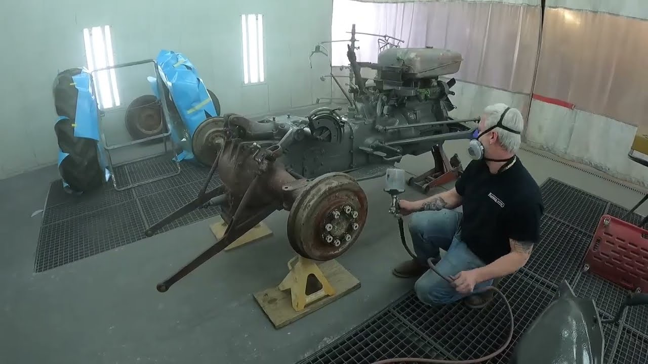 Покраска моего дизельного двигателя Massey Ferguson 35