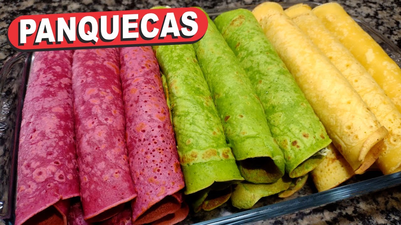 SEUS FILHOS VÃO AMAR! PANQUECAS COLORIDAS E DIVERTIDAS - RECEITA SIMPLES E RÁPIDA DE LIQUIDIFICADOR