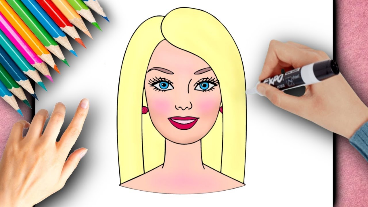 COMMENT DESSINER LE VISAGE DE LA POUPÉE BARBIE