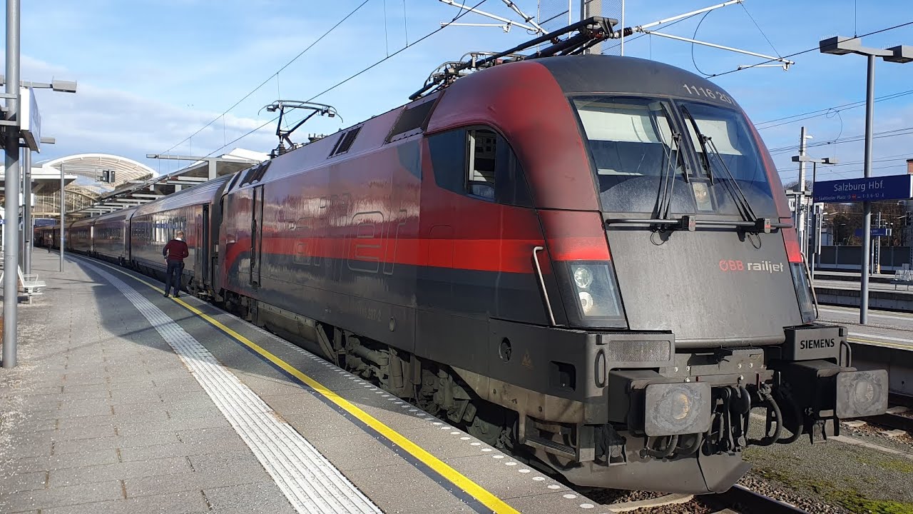 Züge in 🇦🇹Salzburg Hbf 4K