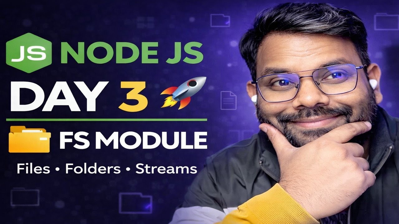 Node JS Day 3 | File System (FS) Module in Depth | Files, Folders & Streams