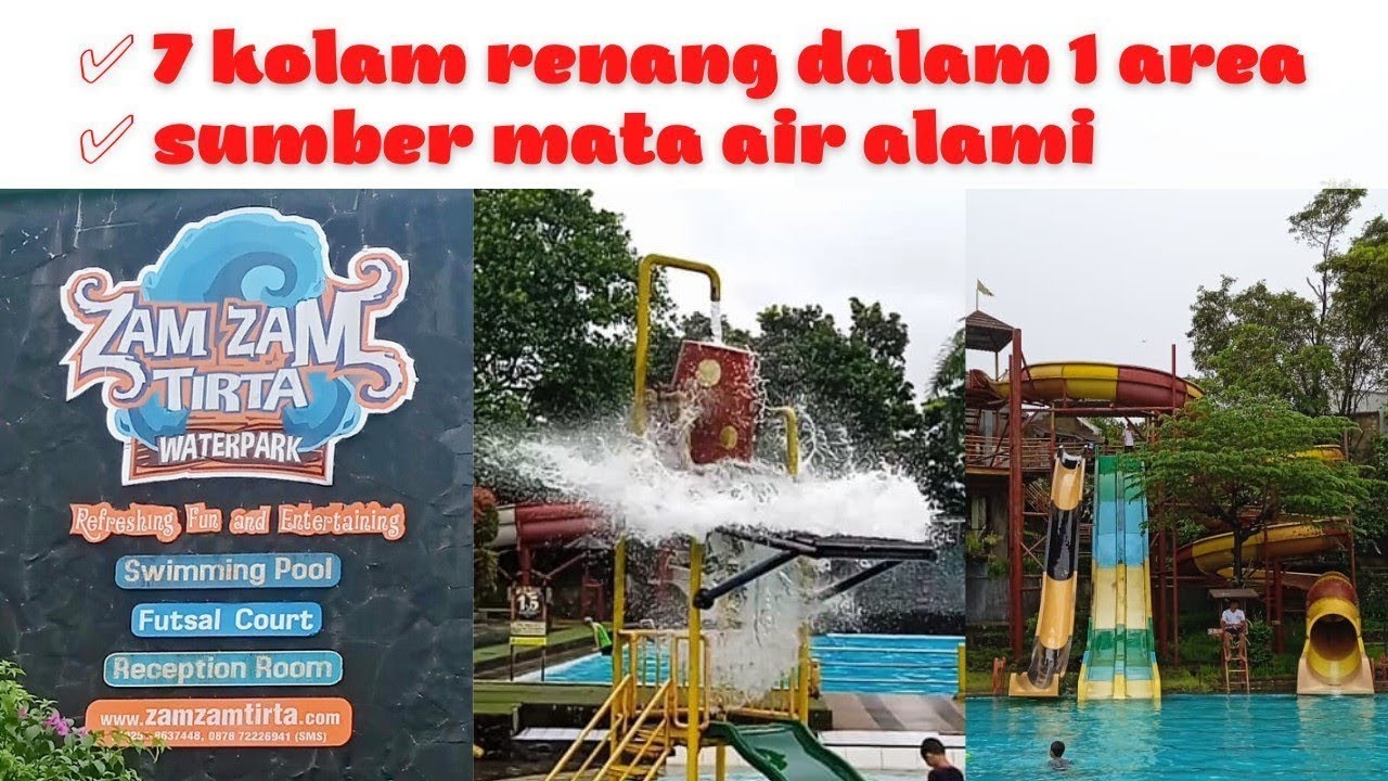 REKOMENDASI LIBUR LEBARAN || WOW!!! ADA 7 KOLAM RENANG DISINI || ZAM ZAM TIRTA WATERPARK BOGOR