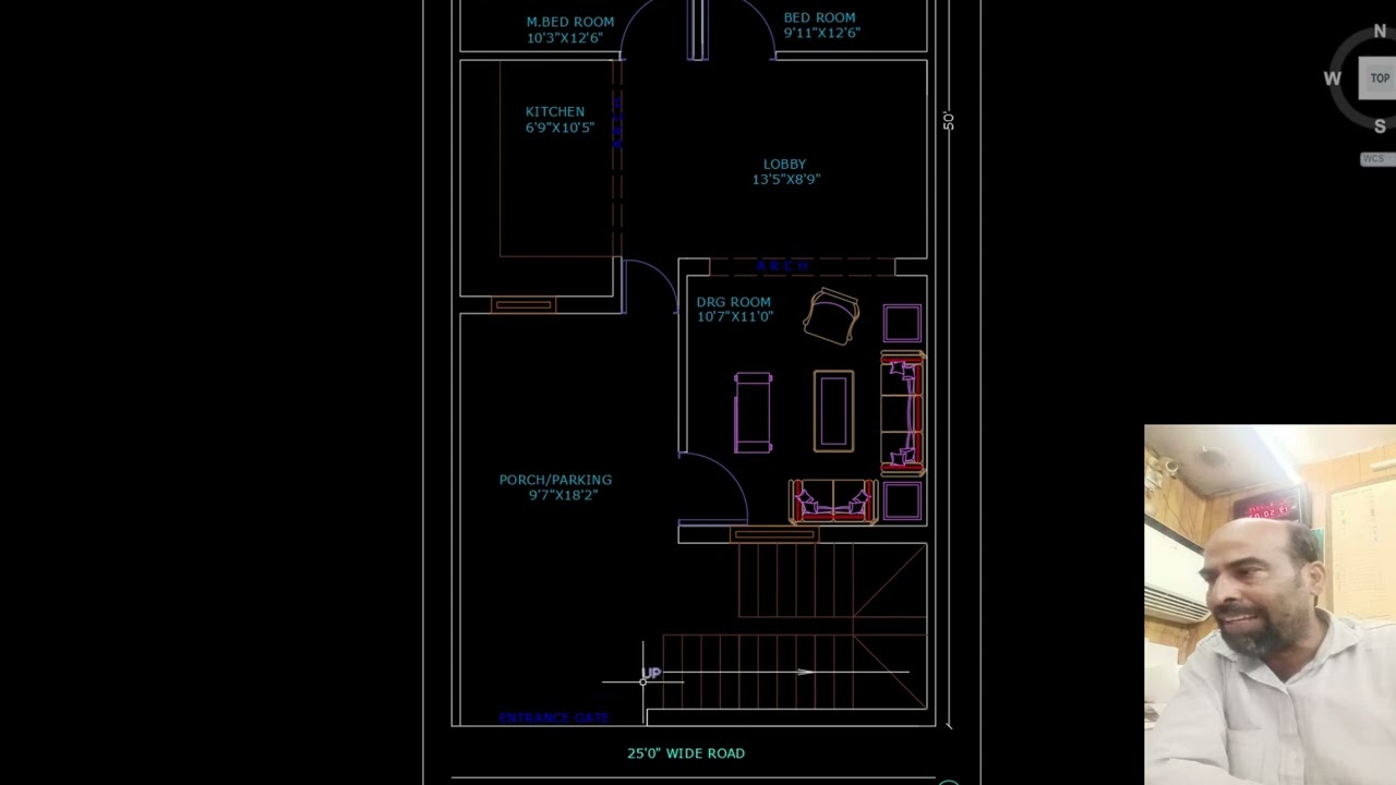 21 3 x50 2 Bedroom Car parking House Plan 21 3x50