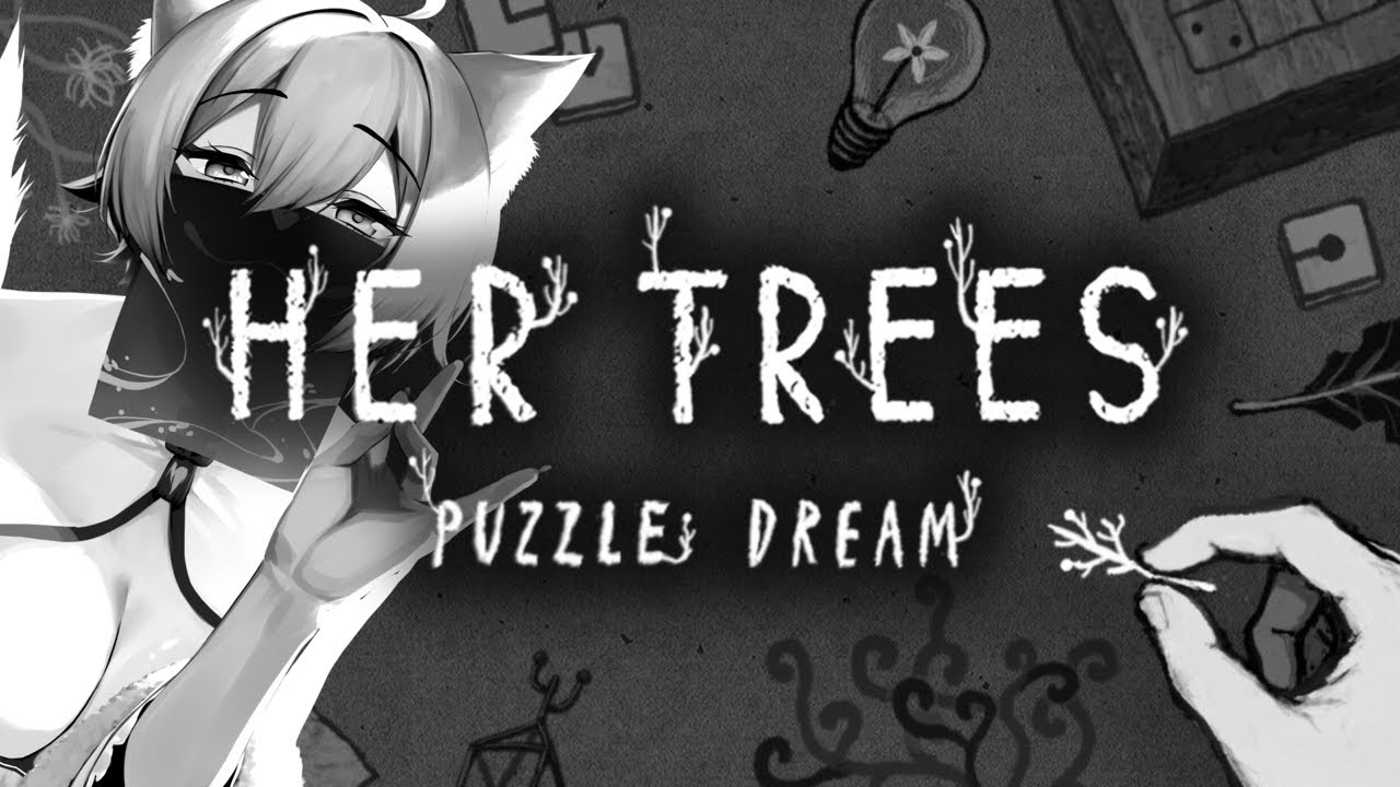 【HER TREES: The Puzzle House】謎を解いて文字を見つけるモノクロのチルいパズルゲーム【狐乃里しらほ】 #vtuber #shorts