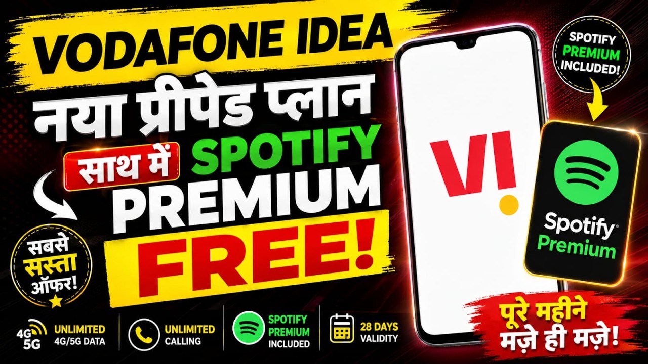 New Vodafone Idea Prepaid Plans with Spotify Premium for Free