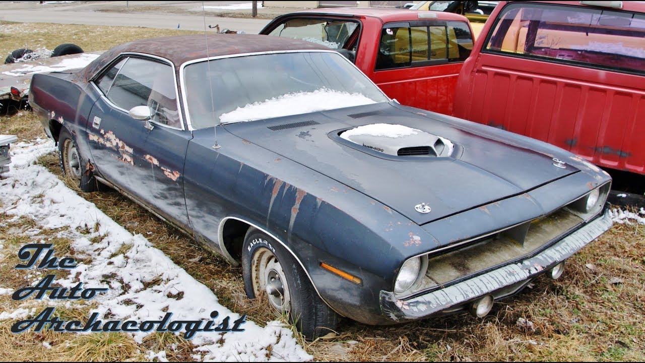 Yard Find 440 SIX PACK 1970 'Cuda rusting away!
