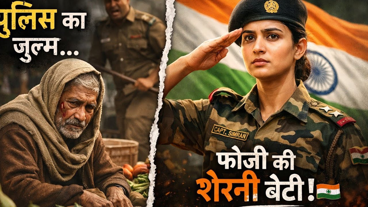 😢 पुलिस ने बूढ़े को मारा, बेटी निकली Army Officerजब एक फौजी बेटी सड़क पर उतर आई 🔥